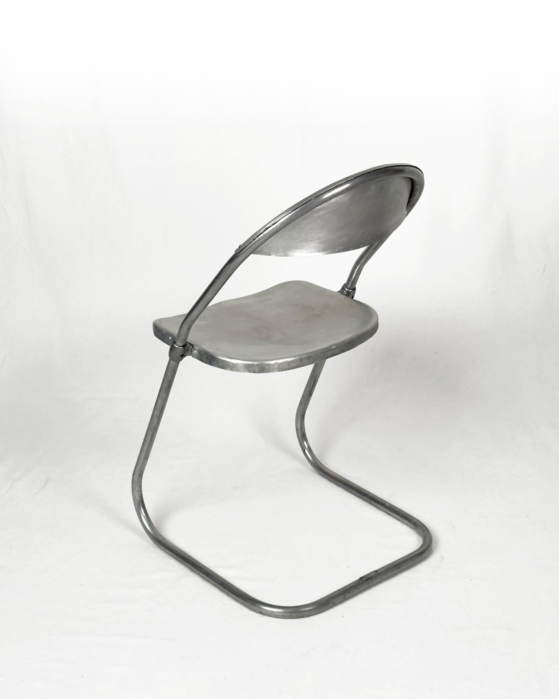 vintage aluminium cantilever Chairs, Set of 6 – Made in England, 1950s