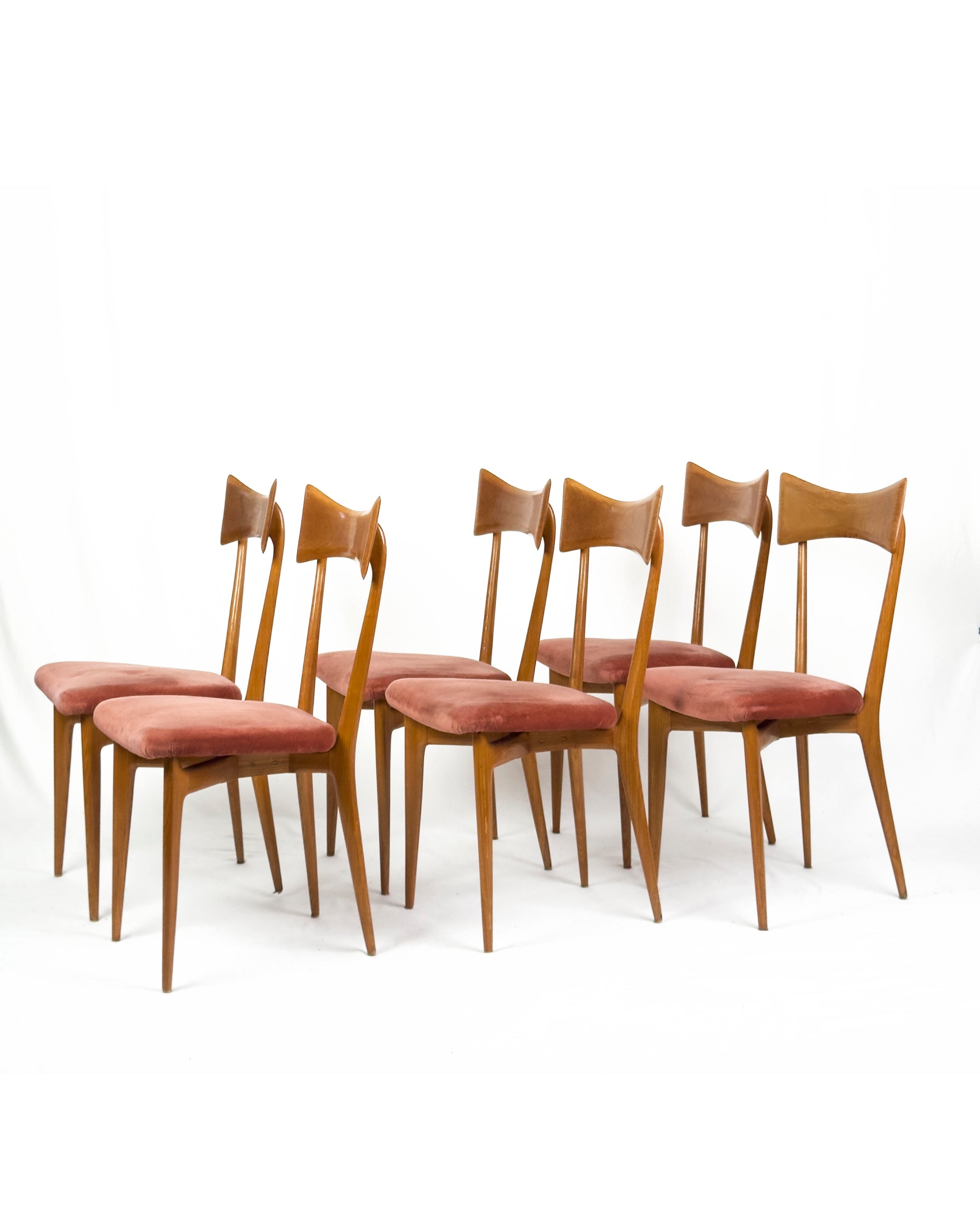 vintage Dining Chairs by Ico Parisi for Ariberto Colombo, Cantù - Set of 6