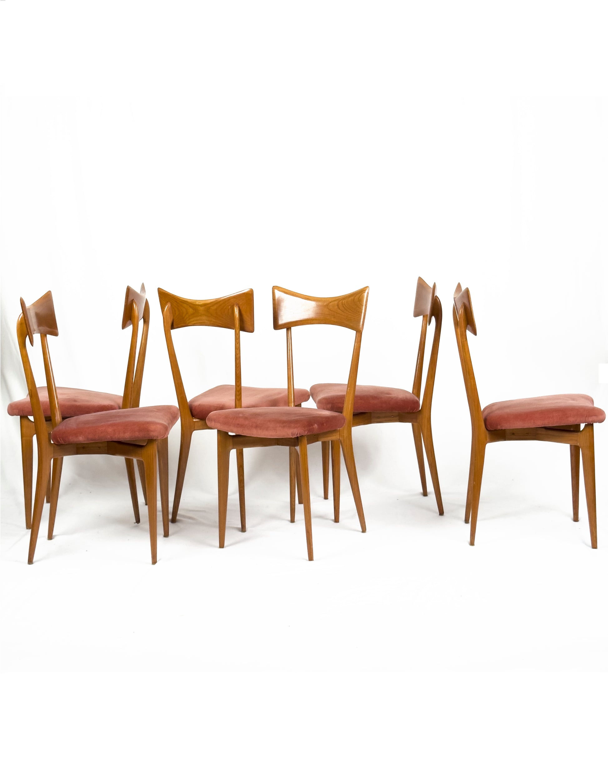 vintage Dining Chairs by Ico Parisi for Ariberto Colombo, Cantù - Set of 6