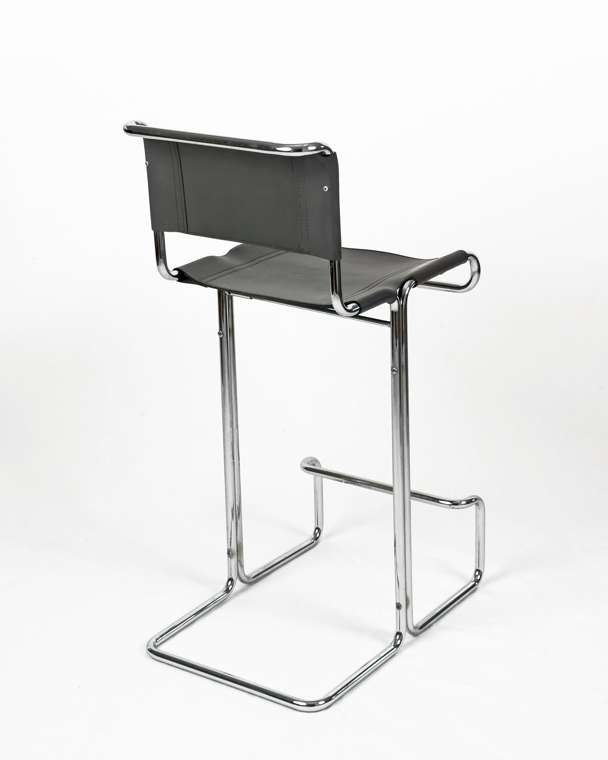 Chrome and Leather Stendig Bar Stools - Set of 5, Italy 1970s