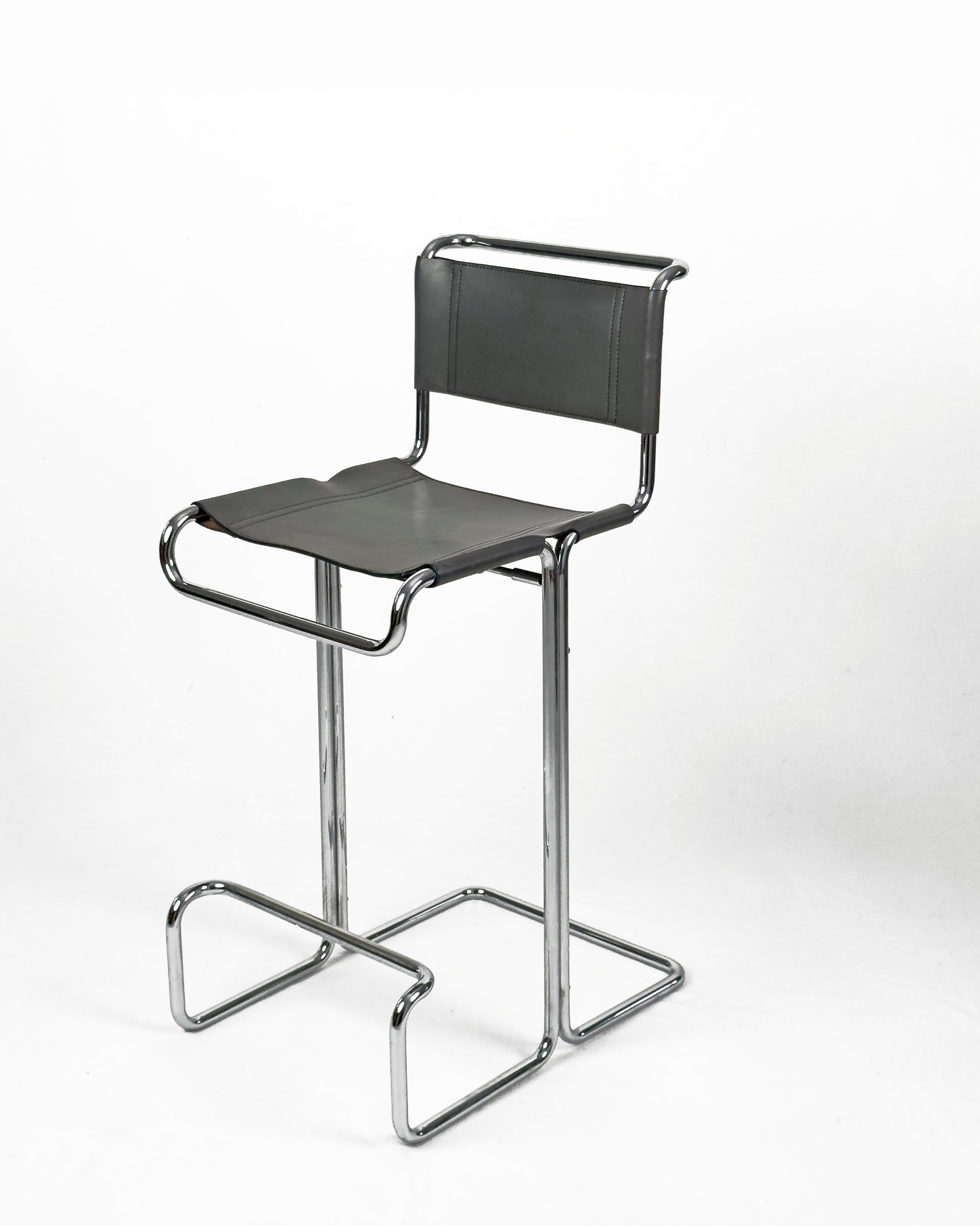 Chrome and Leather Stendig Bar Stools - Set of 5, Italy 1970s