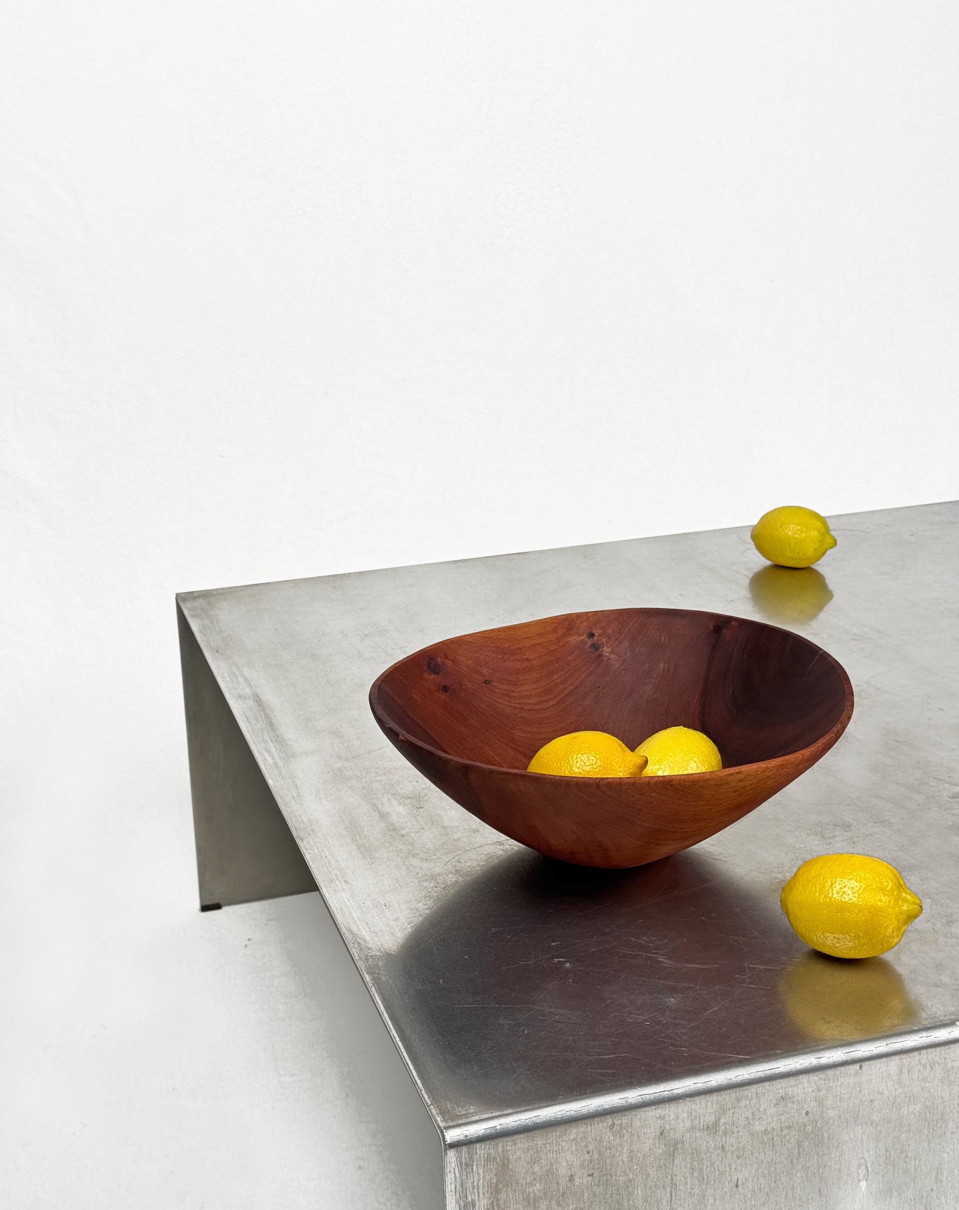 Vintage Rustic Hand-Carved Wooden Bowl