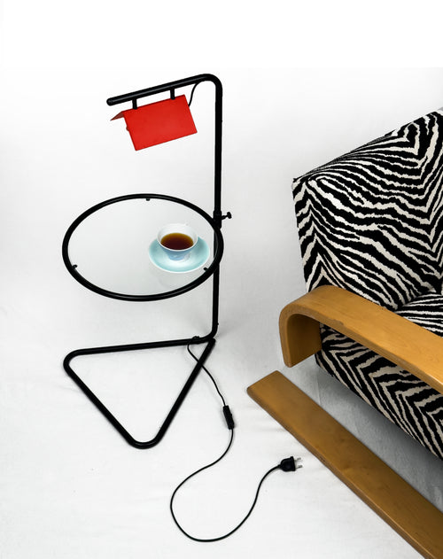 Italian Side Table with integrated Ambient Light – 1980s