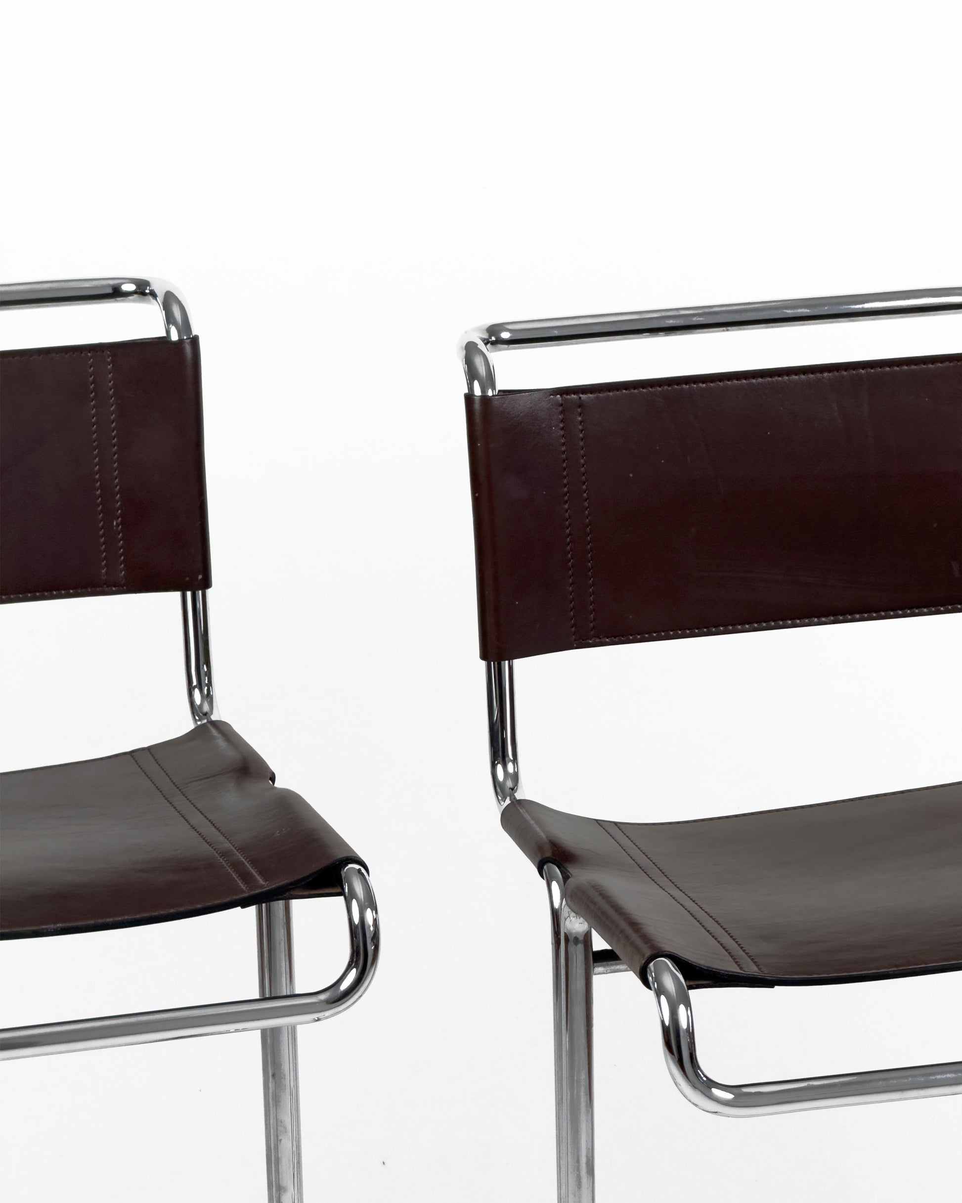 Pair of chrome and Leather Stendig Bar Stools, Italy 1970s – Bauhaus