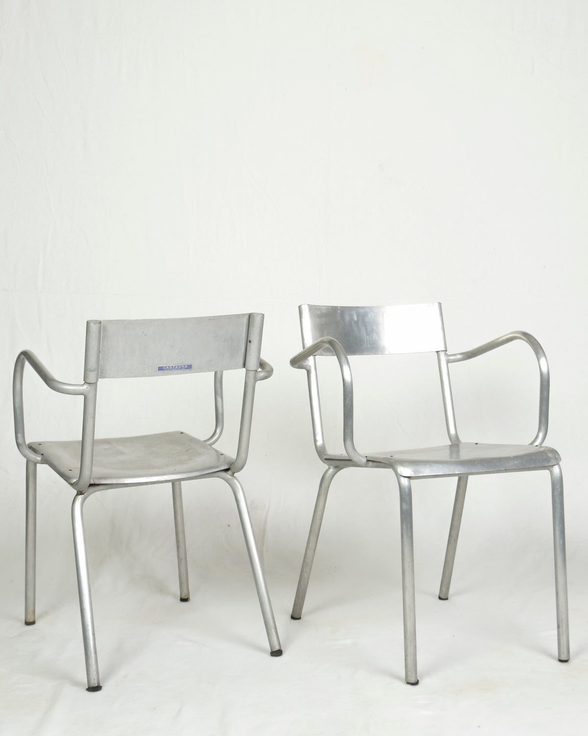 Aluminium Armchairs by Castagna, Sale Marasino, Italy, 1930s - Set of 2