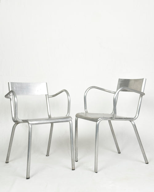 Aluminium Armchairs by Castagna, Sale Marasino, Italy, 1930s - Set of 2