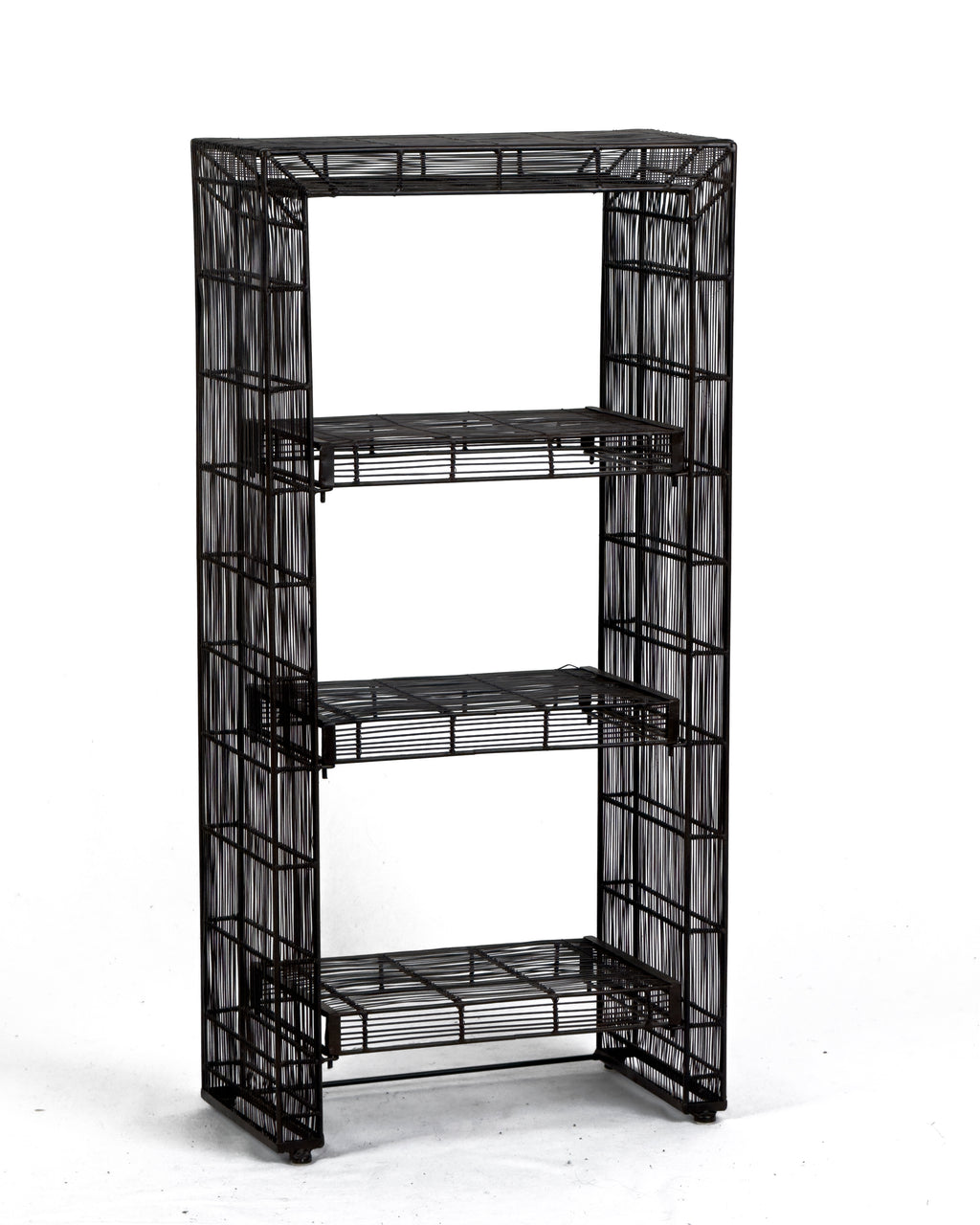 vintage Sculptural Metal Wire Shelving and Display Table Set