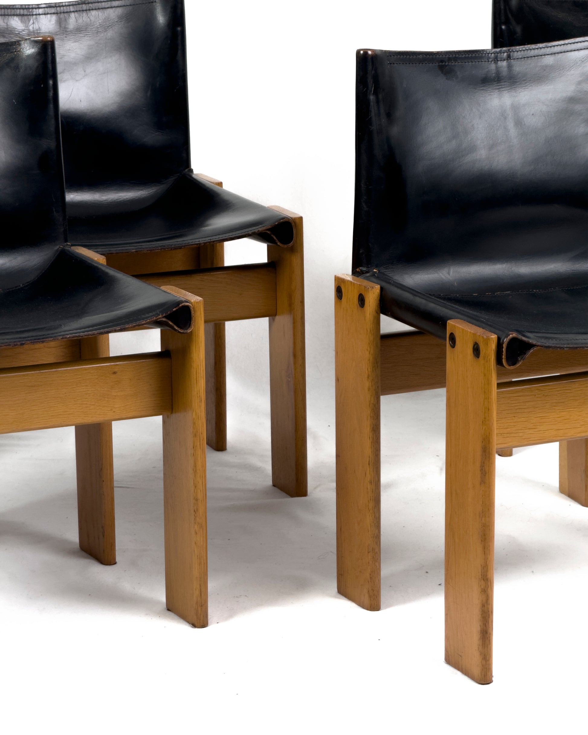 Monk Dining Chairs by Afra & Tobia Scarpa for Molteni, 1970s - Set of 4