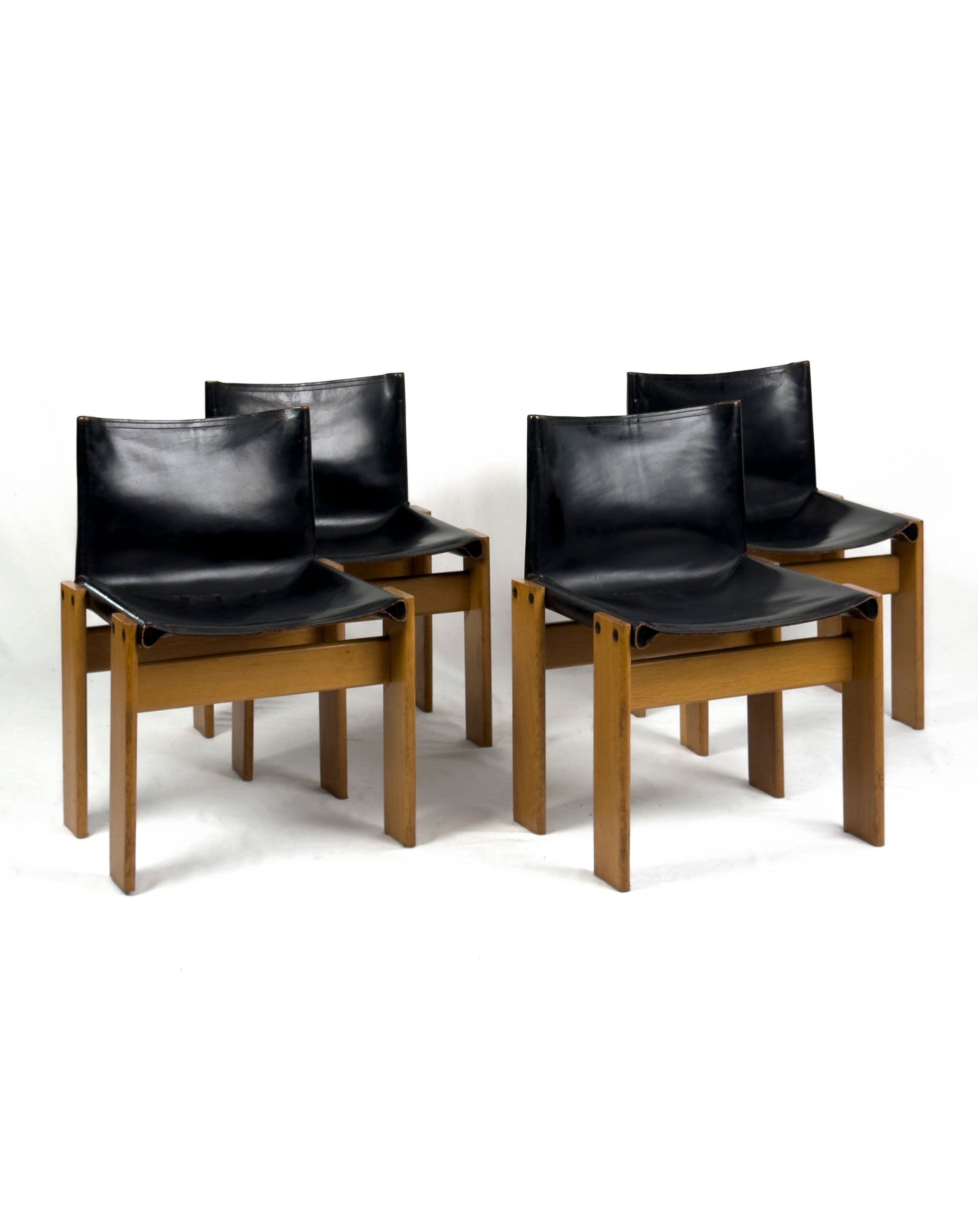 Monk Dining Chairs by Afra & Tobia Scarpa for Molteni, 1970s - Set of 4