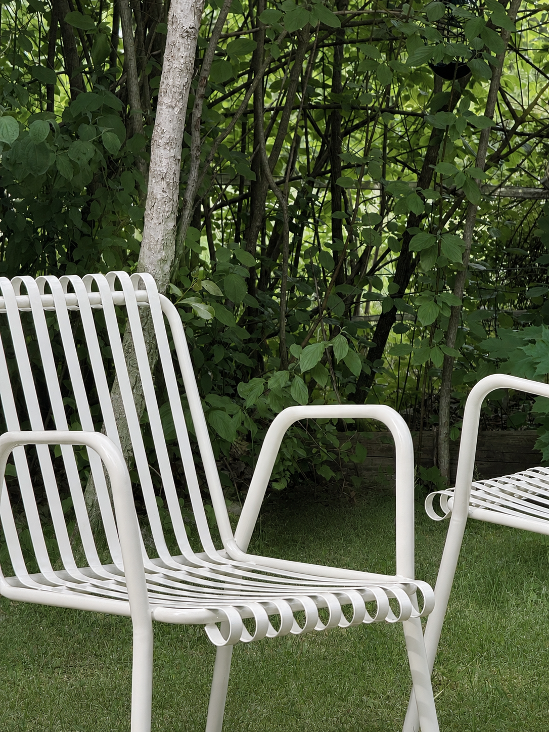 Vintage Italian 1950s Metal Garden Chairs - Set of 4