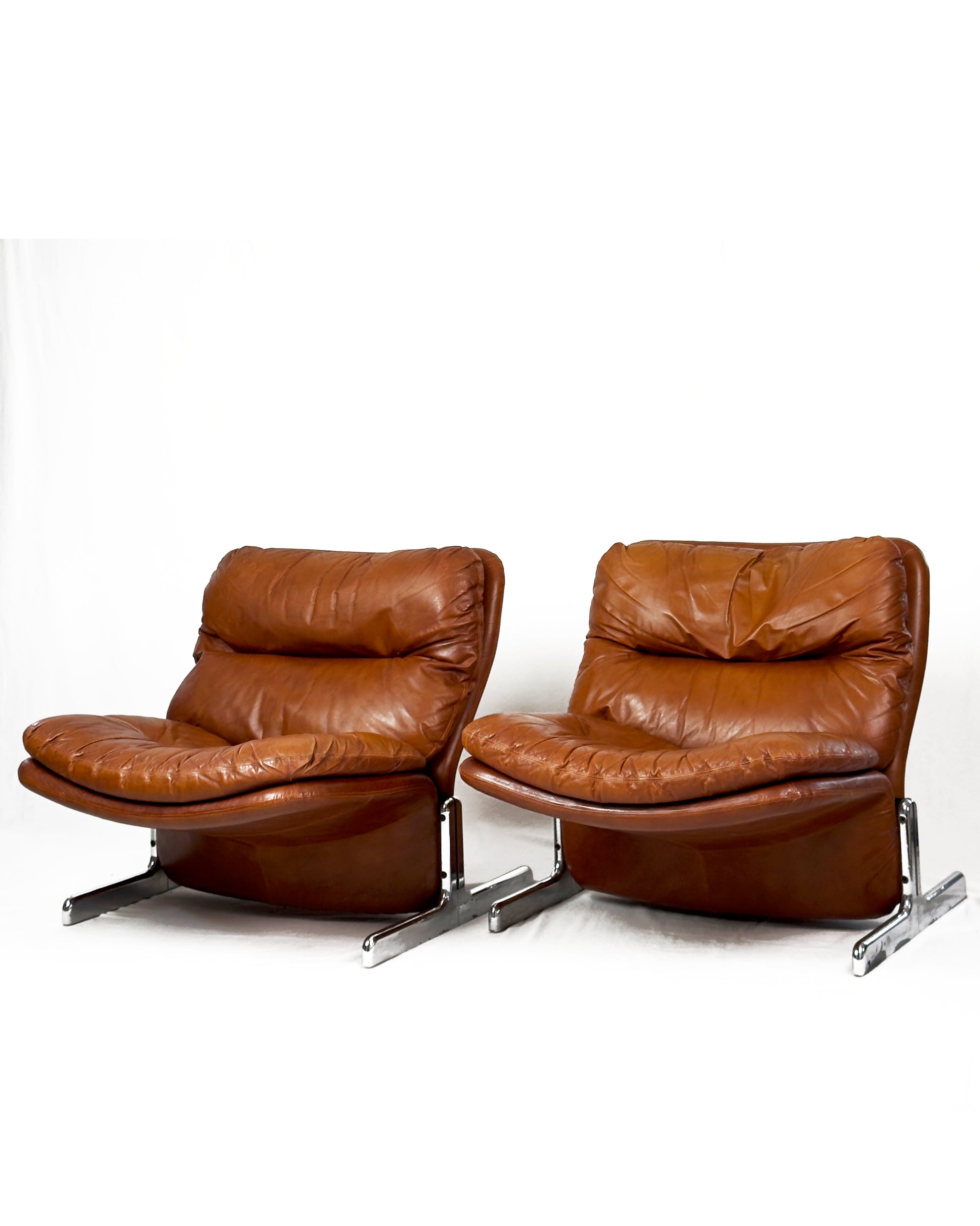 Pair of “Sandwich” Lounge Chairs by Ammannati & Vitelli for Brunati, Italy, 1970s