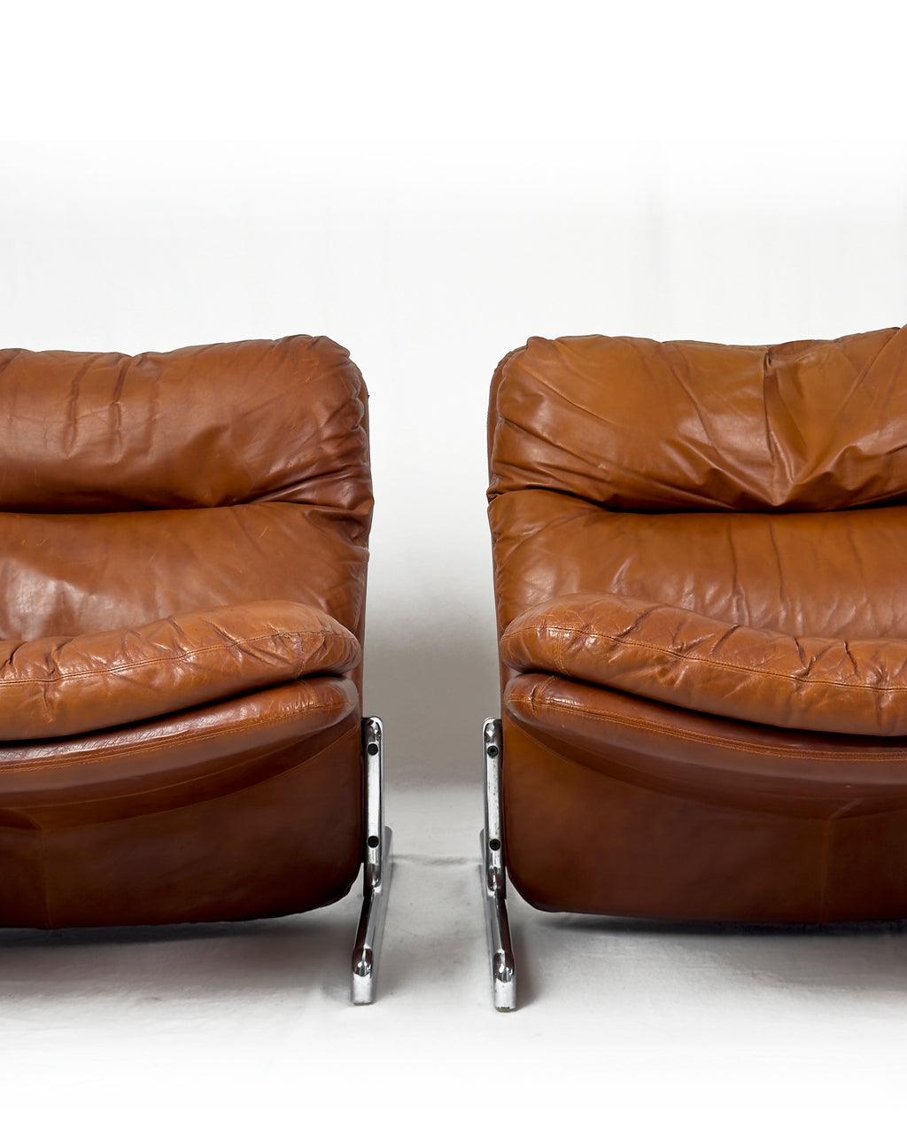 Pair of “Sandwich” Lounge Chairs by Ammannati & Vitelli for Brunati, Italy, 1970s