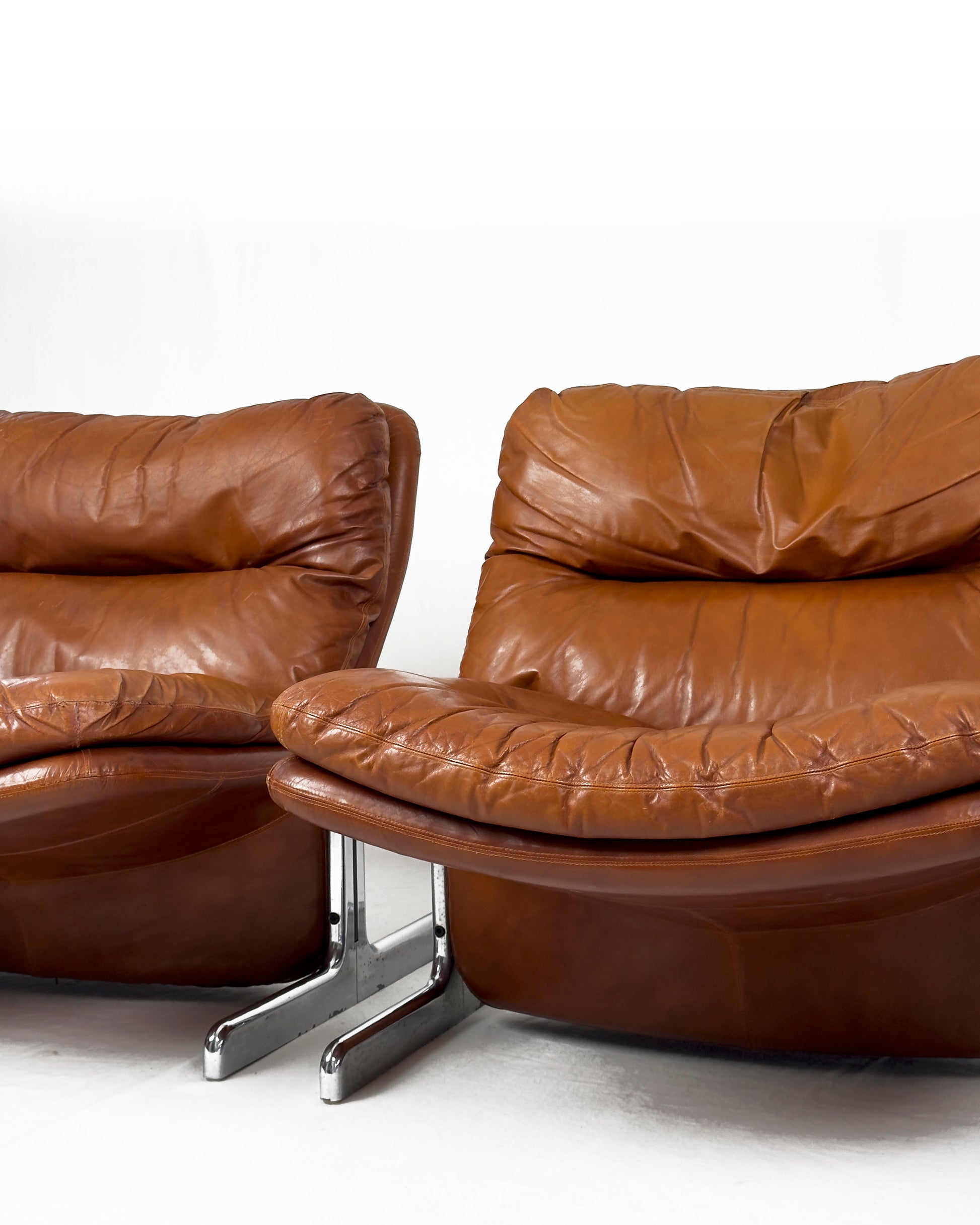 Pair of “Sandwich” Lounge Chairs by Ammannati & Vitelli for Brunati, Italy, 1970s