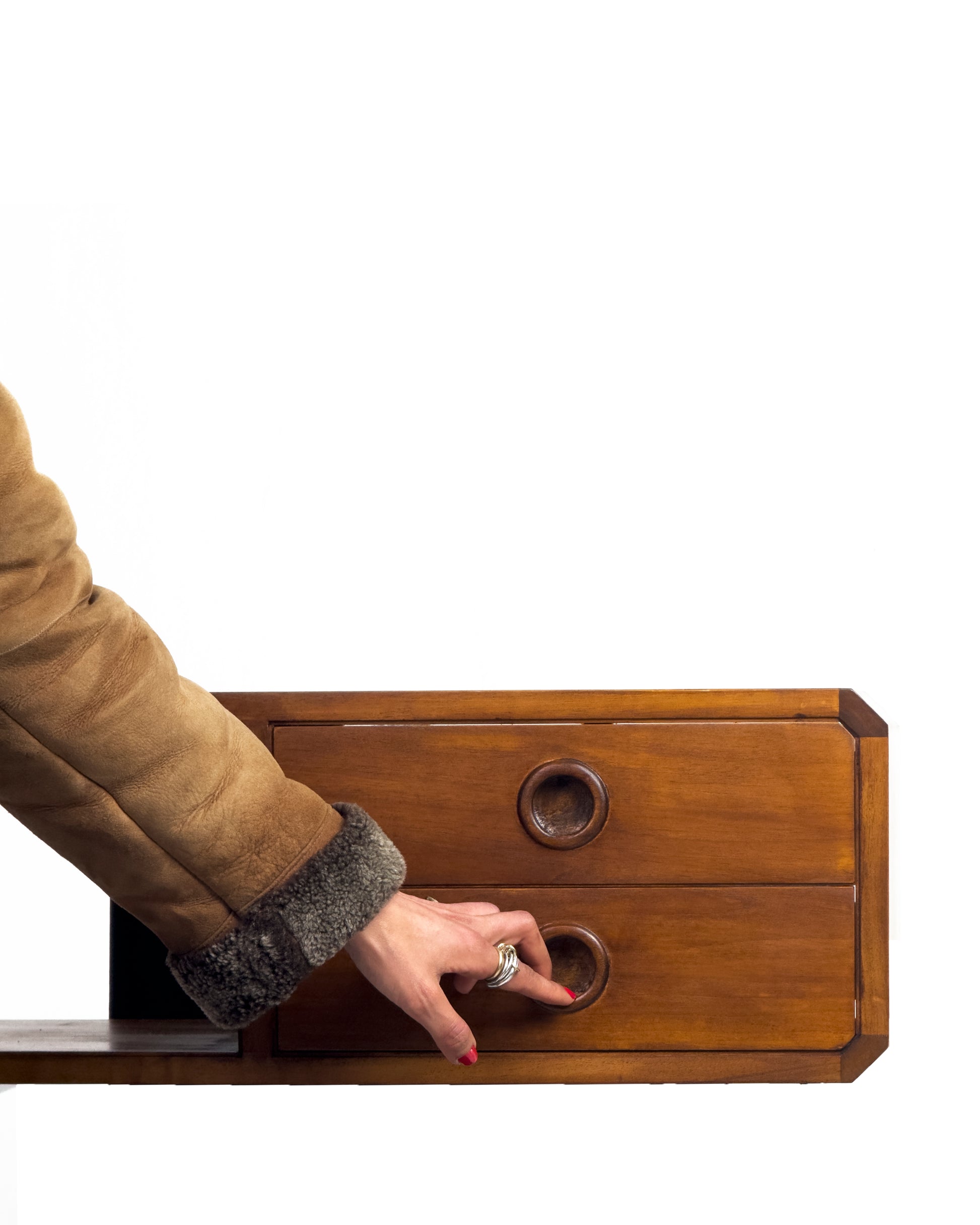 vintage Danish Mid-Century Floating Wall-Hung Nightstands