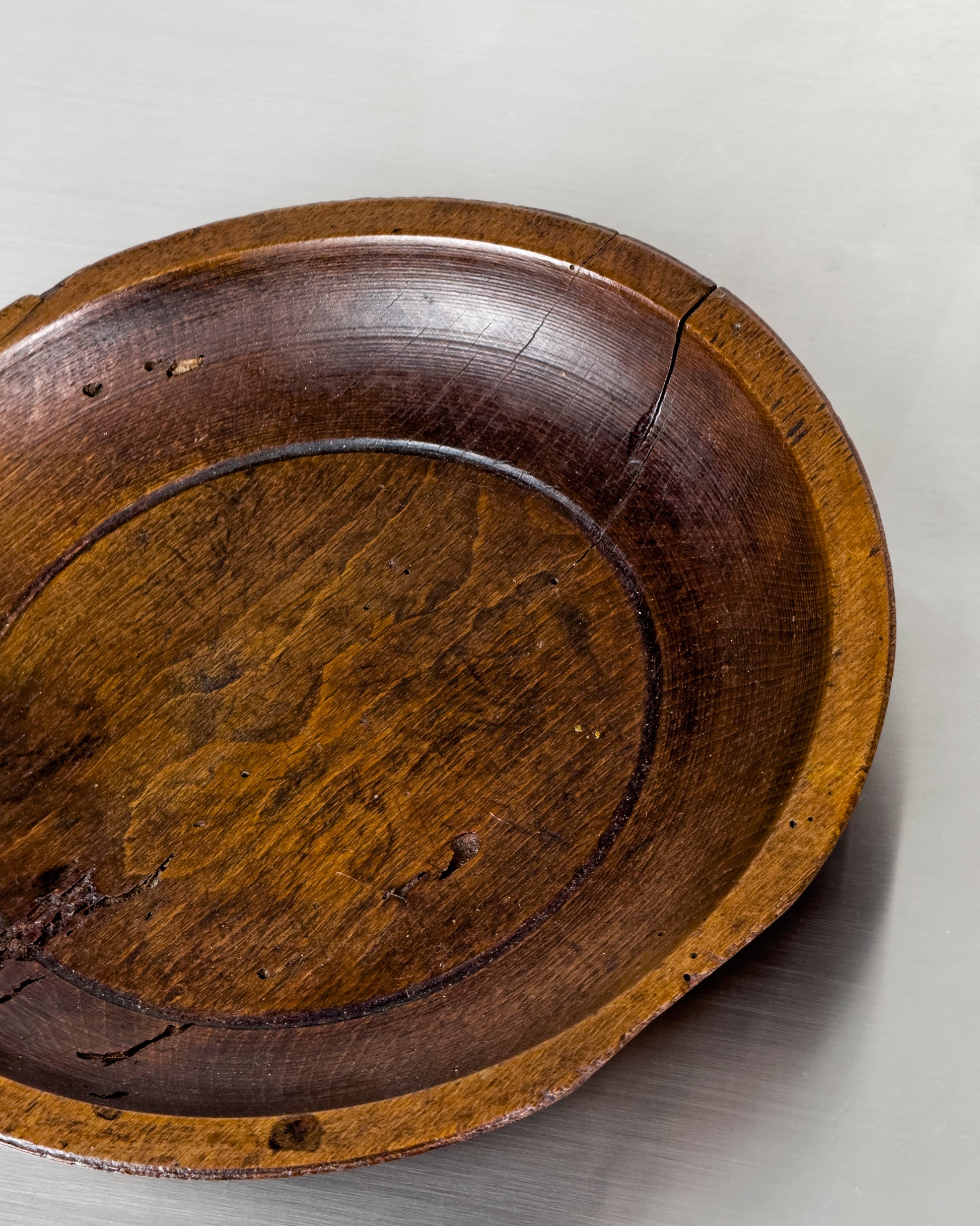 Vintage Hand-Carved Wooden Bowl
