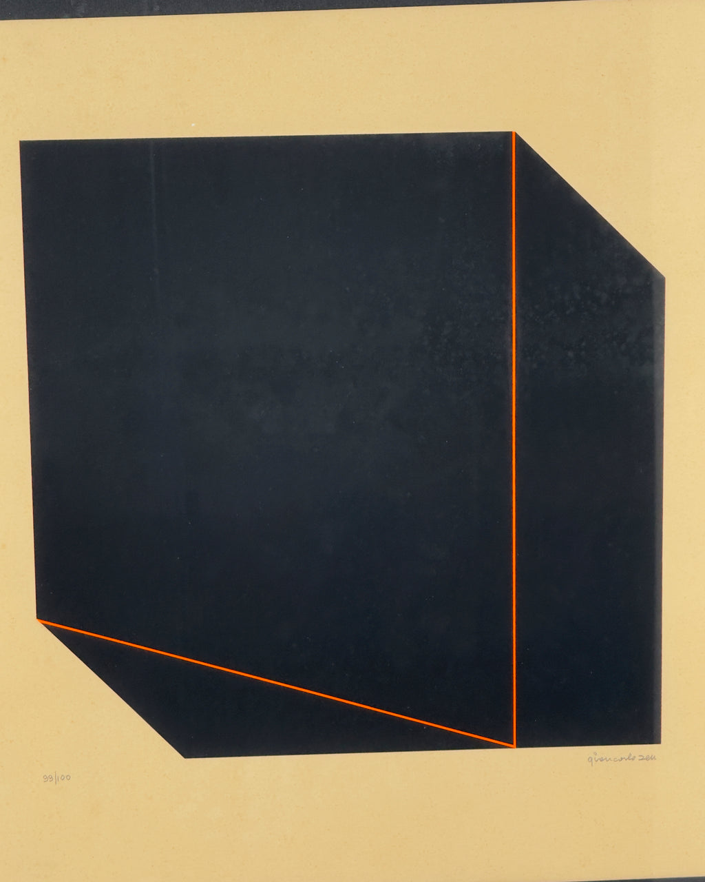 original colour lithograph by Giancarlo Zen, – “Composition” (99/100), 1970s