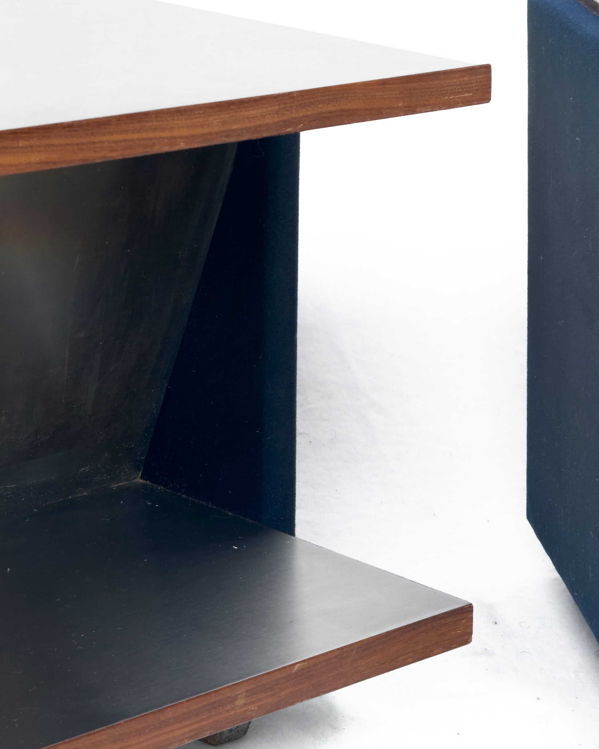 Pair of Vintage Italian Stainless Steel-Clad Side Tables, 1970s